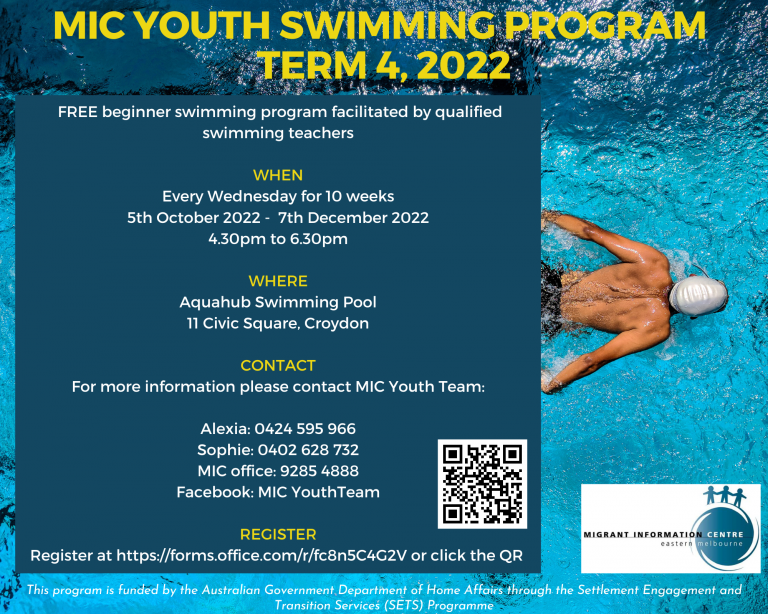Swiming Program Youth Swimming Program for 12 β 25 year olds β Migrant Information Centre