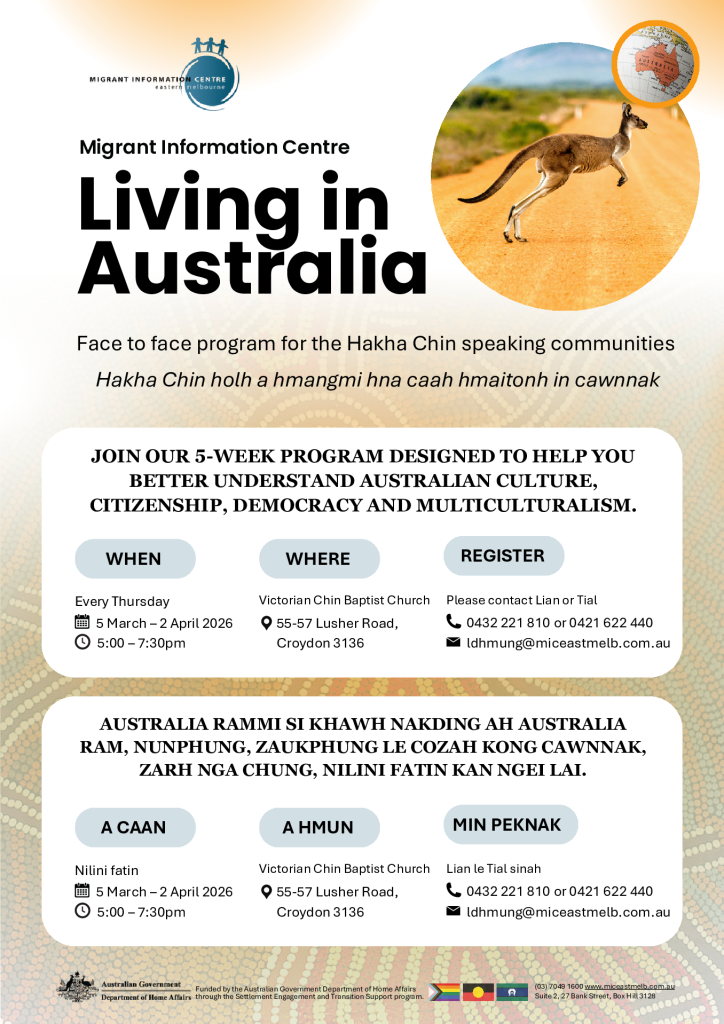 Living in Australia Hakha Chin